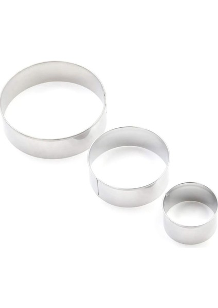 3'lü Yuvarlak Metal Kurabiye Kalıbı, Paslanmaz Kurabiye Kalıbı, Hamur Şekillendirici Kalıp modelleri