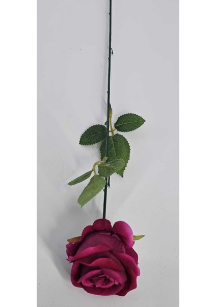 Yapay Kadife Gül 1 Adet Koyu Pembe 50 cm Vazodekor Gelin Çiçeği Ev Süsü modelleri