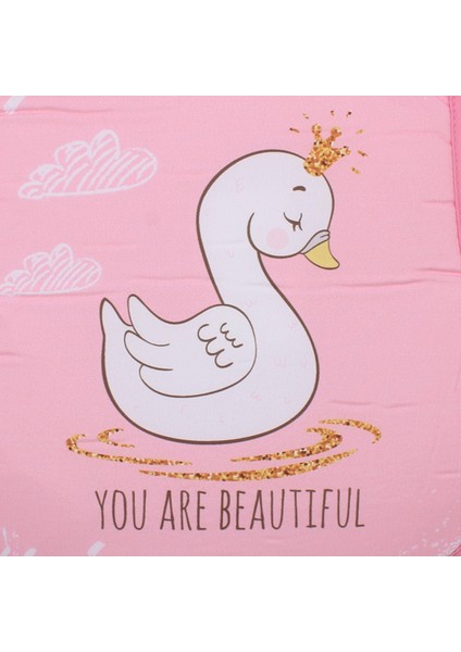 Kız Bebek Pembe Kuğu Desenli Su Geçirmez Önlük fiyatları