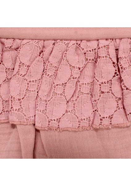 Kız Bebek Pudra Müslin Belden Fırfırlı Lastikli Düğmeli Külotlu Zıbın Tulum indirimleri