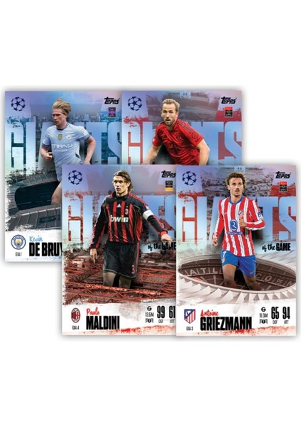 Match Attax Extra - Metal Kutulu Futbolcu Kartı Mega Tin 3 Giants Of The Game fiyatları