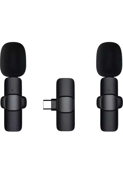 K9 2’Li Type-C Kablosuz Yaka Mikrofonu