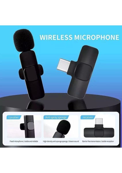 K9 2’Li Type-C Kablosuz Yaka Mikrofonu fiyatları