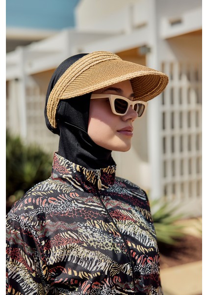 Vizör Hasır Şapka Güneş Koruyucu Siperlik RŞ-2105 Camel Bej