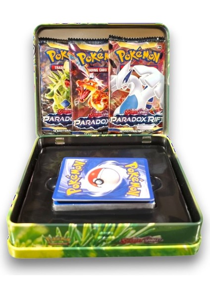 Pokemon Scarlet &violet Paldean Fates Tin Box Tcg Metal Kutulu Lisanssız Pokemon Kart Seti - Model2 fiyatları