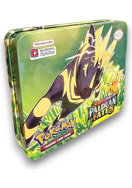 Pokemon Scarlet &violet Paldean Fates Tin Box Tcg Metal Kutulu Lisanssız Pokemon Kart Seti - Model2 modelleri