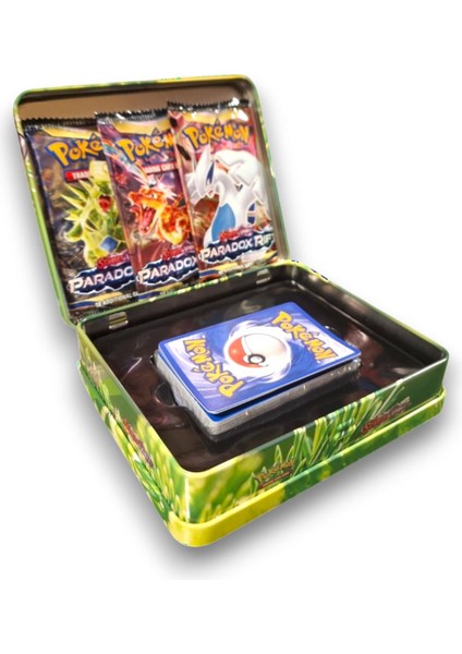 Pokemon Scarlet &violet Paldean Fates Tin Box Tcg Metal Kutulu Lisanssız Pokemon Kart Seti - Model2 fırsatları