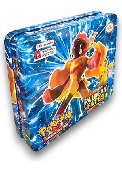 Pokemon Scarlet &violet Paldean Fates Tin Box Tcg Metal Kutulu Lisanssız Pokemon Kart Seti - Model 1 modelleri