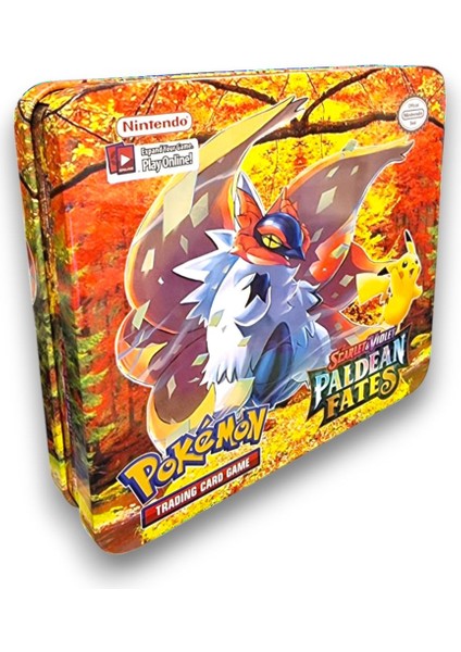 Pokemon Scarlet &violet Paldean Fates Tin Box Tcg Metal Kutulu Pokemon Kart Seti - Model4