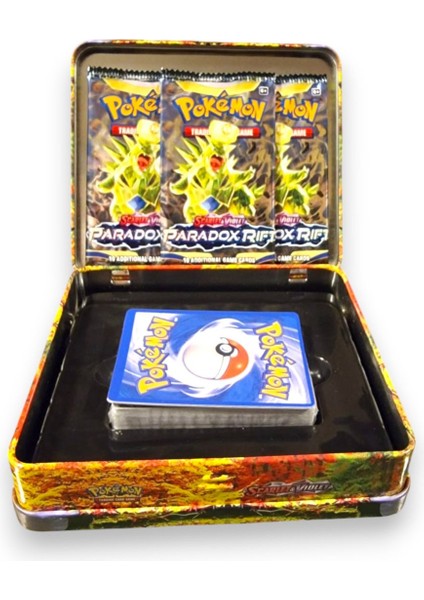 Pokemon Scarlet &violet Paldean Fates Tin Box Tcg Metal Kutulu Pokemon Kart Seti - Model4 fiyatları