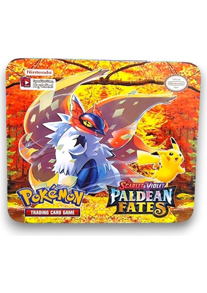 Pokemon Scarlet &violet Paldean Fates Tin Box Tcg Metal Kutulu Pokemon Kart Seti - Model4 fırsatları