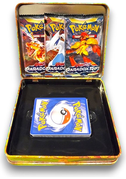 Pokemon Scarlet &violet Paldean Fates Tin Box Tcg Metal Kutulu Pokemon Kart Seti - Model4 indirimleri