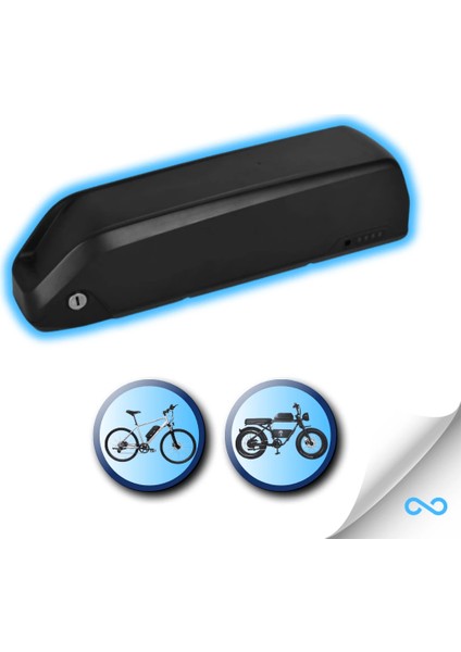 E-Bike Batarya - Suluk - 48 V - 15 Ah ( Pil: DMEGC, Sağlık: >%100)