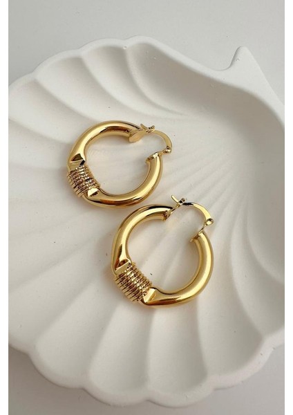 Altın Sarısı Prinç Sepet Küpe modelleri