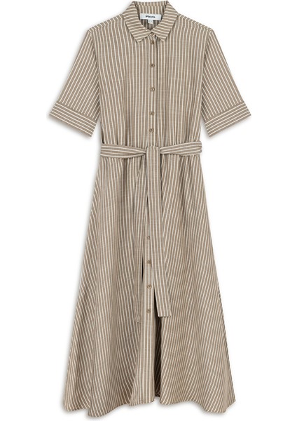 Çizgi Desen Gömlek Elbise IS1250002257014 indirimleri