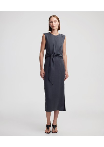 Sabit Kuşaklı Midi Elbise IS1250002501015