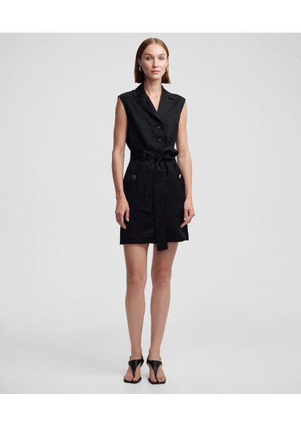 Kuşaklı ve Cep Kapaklı Elbise IS1250002500001