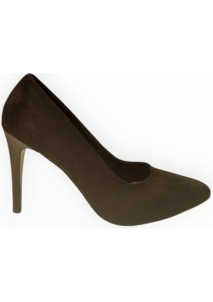 Kadın Ince Topuklu Stiletto Siyah Süet - 36