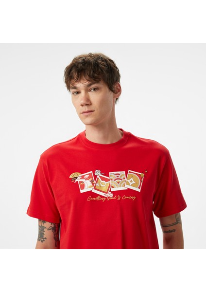 Cny Good Luck Erkek Kırmızı T-Shirt.3 fırsatları