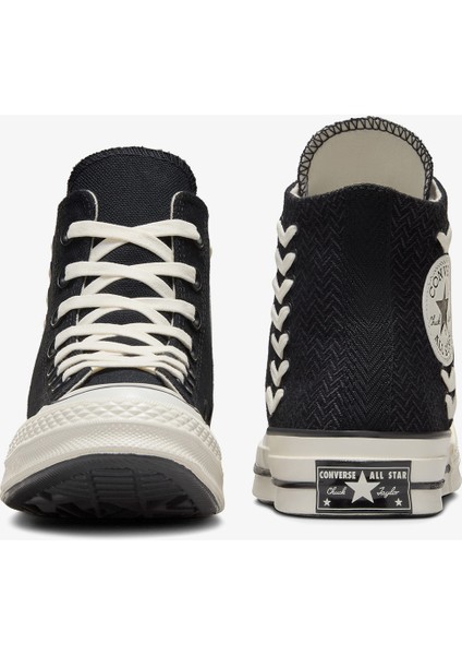 Chuck 70 Crafted Laces Unisex Siyah SNEAKER.001 modelleri