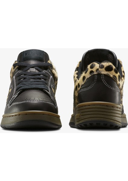 Weapon Pony Hair Unisex Siyah Deri SNEAKER.001 modelleri