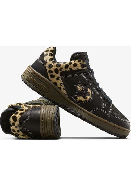 Weapon Pony Hair Unisex Siyah Deri SNEAKER.001