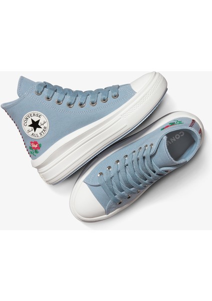 Chuck Taylor All Star Motion Rose Kadın Mavi Platform SNEAKER.478 indirimleri