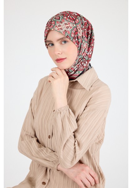 Kiremit Etnik Desenli Eşarp 3013 indirimleri