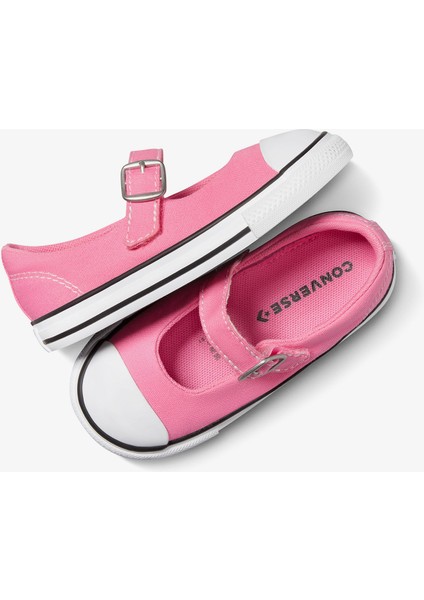 Chuck Taylor All Star Dainty Bebek Pembe Babet Yumuşak Köpük Yastıklama ile Rahat indirimleri