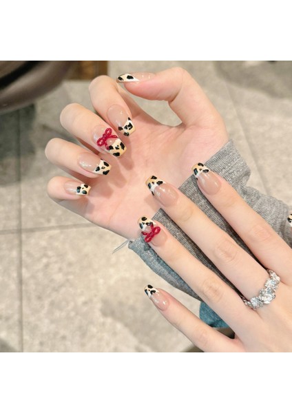 Tekrar Kullanılabilir El Yapımı Protez Takma Tırnak TT1130 - Leopard Fashion - 10'lu fiyatları