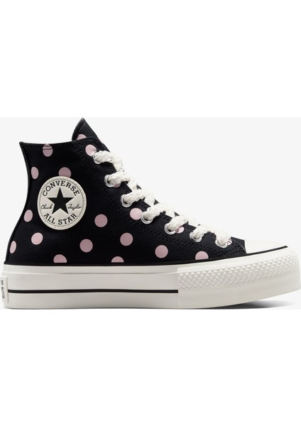 Chuck Taylor All Star Lift Polka Dots Kadın Siyah Platform SNEAKER.001