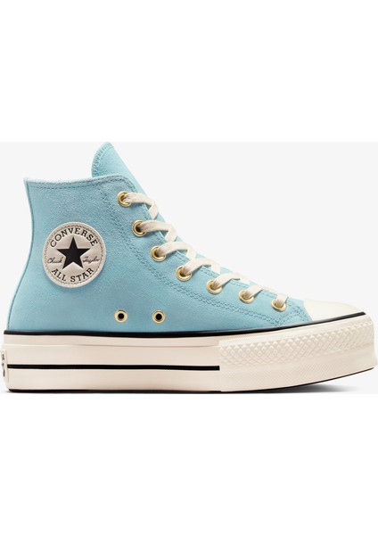Chuck Taylor All Star Lift Kadın Mavi Süet Platform SNEAKER.423