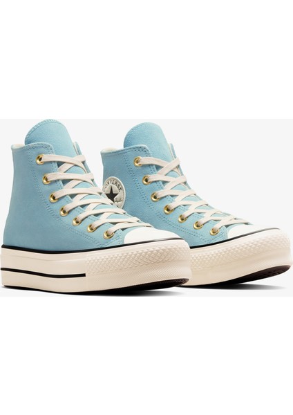 Chuck Taylor All Star Lift Kadın Mavi Süet Platform SNEAKER.423 fiyatları