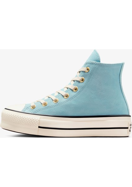 Chuck Taylor All Star Lift Kadın Mavi Süet Platform SNEAKER.423 fırsatları