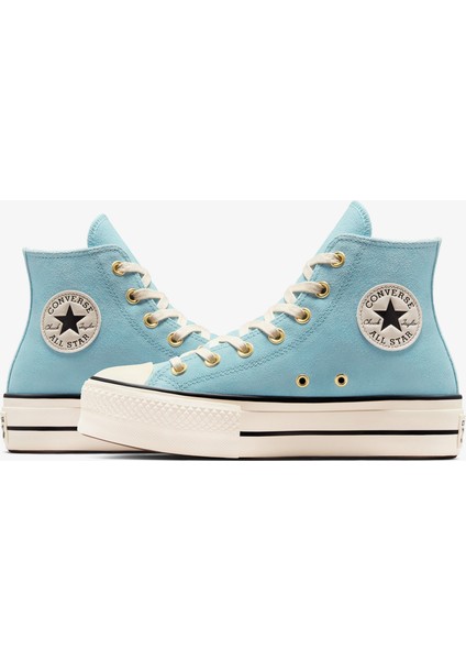 Chuck Taylor All Star Lift Kadın Mavi Süet Platform SNEAKER.423
