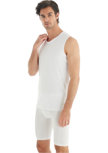 Erkek Tshirt - Kolsuz Tender Cotton 9234 - Beyaz