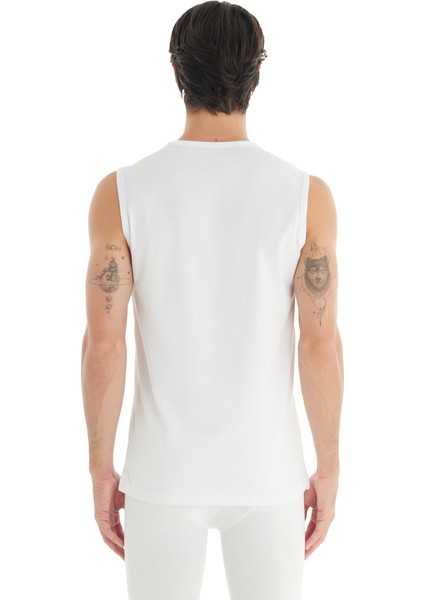 Erkek Tshirt - Kolsuz Tender Cotton 9234 - Beyaz modelleri