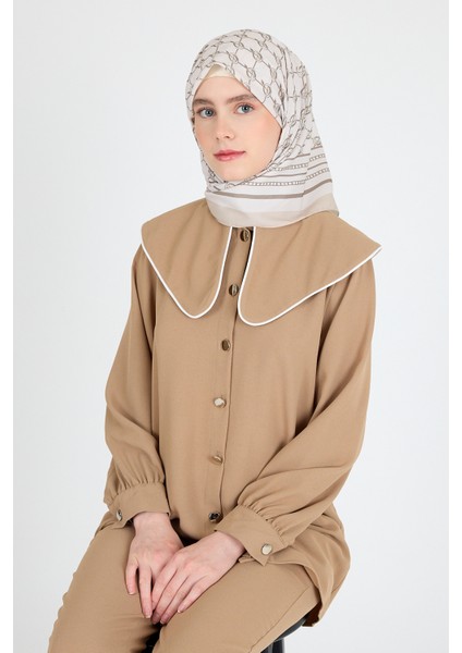 Bej Monogram Desenli Eşarp 3015 fırsatları