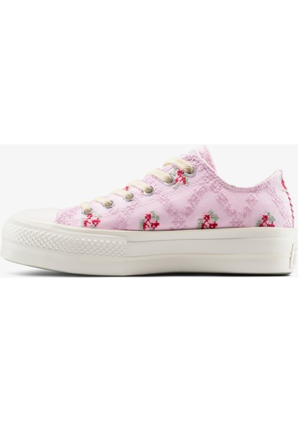 Chuck Taylor All Star Lift Rose Cross Stitch Unisex Pembe Platform SNEAKER.681 fırsatları