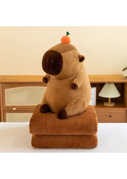40CM Kirpi Balığı Klima Battaniyesi 2'si 1 Arada Peluş Oyuncak Bebek Yastık Hediye (Yurt Dışından)