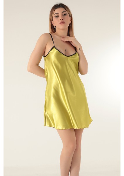 Ince Askılı Mini Saten GECELIK-336 fırsatları