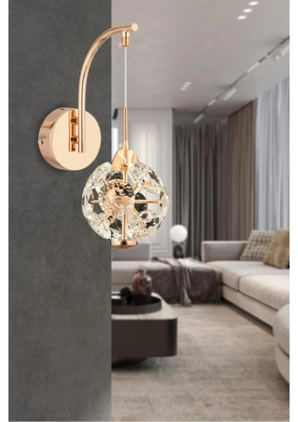 Istanbul Avize Dali Aplik Tekli Gold 3 Renk Ledli Modern LED Aplik