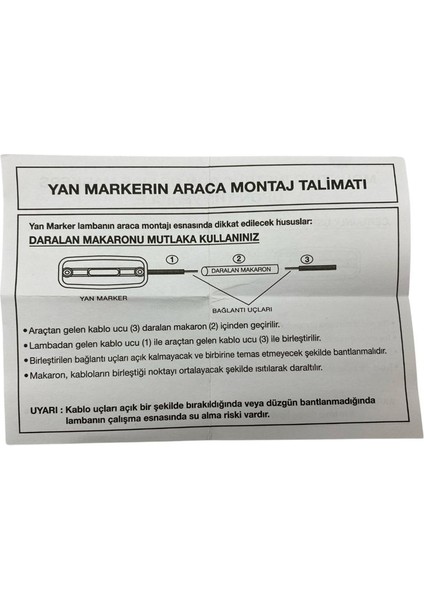 12V-24V Dorse Yan Lambası Side Marker Turuncu (3 Ledli) (111*51 Mm)