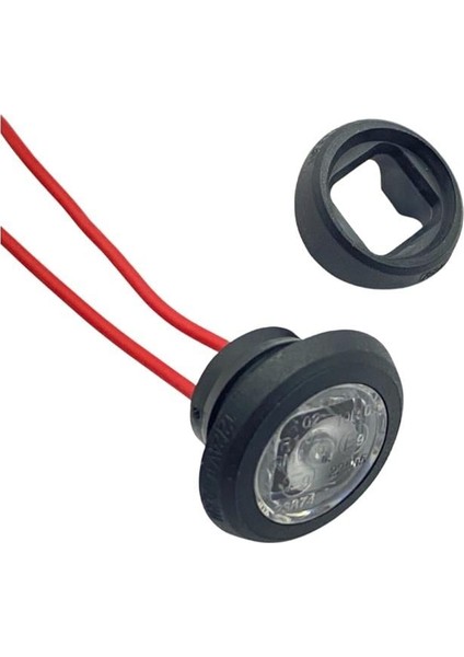 Frıstom 12V-24V Göz-Ayna Altı-Gündüz Sürüş Lambası LED Kırmızı (Çap:20 Mm) E9