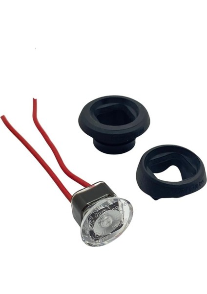 Frıstom 12V-24V Göz-Ayna Altı-Gündüz Sürüş Lambası LED Kırmızı (Çap:20 Mm) E9 indirimleri