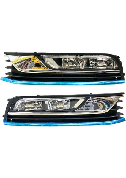Sis Lambası Seti (Viraj Aydınlatmalı) (Krom Çerçeveli) Vw Passat B7 2010-2014