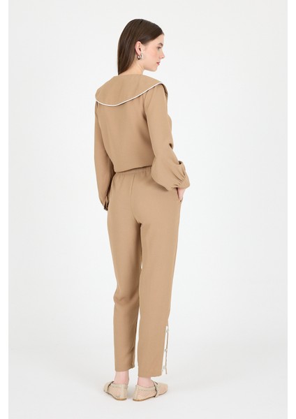 Vizon Bebe Yaka Düğmeli Tunik ve Yanı Şerit Detaylı Pantolon Takım 4661A indirimleri