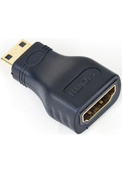 Mini HDMI To HDMI Dönüştürücü – Siyah, Mini HDMI Adaptör Aparat Kamera Uyumlu