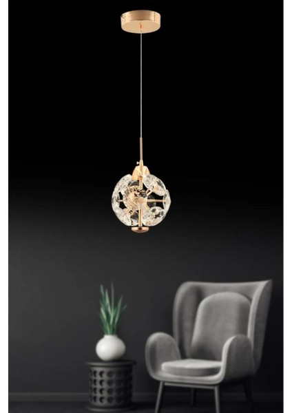 Istanbul Avize Dali Tekli Gold 3 Renk Ledli Modern LED Avize