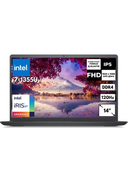 Vostro 3530 I7-1355U 16 GB 512 GB SSD Iris Xe Graphics 15.6" Fhd Windows 11 Pro Taşınabilir Bilgisayar N1601PVNB3530UAT57